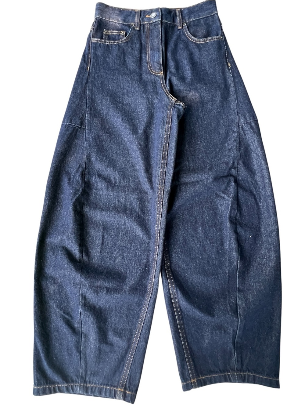 Zara ZW Collection Mid-Rise Ankle Balloon Jeans size 2